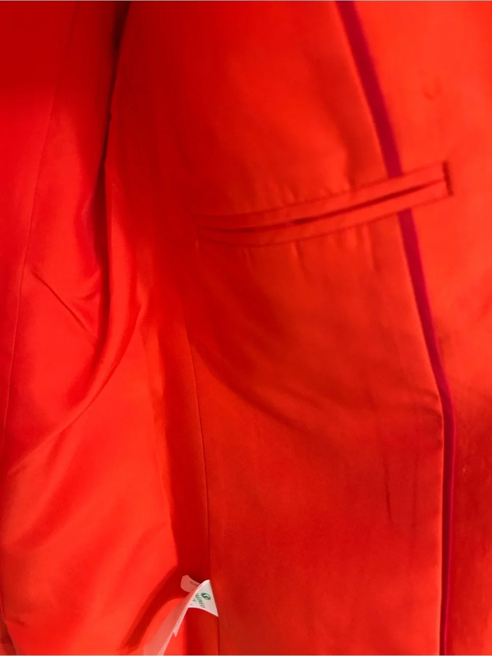 J. Crew Bright Orange Single-Button Linen Blazer - Picture 7 of 8